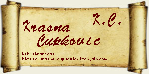 Krasna Čupković vizit kartica